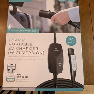 Black Portable EV Charger with WiFi